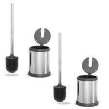 Bathroom Toilet Bowl Cleaning Brush and Holder Set & Lid Stainless Steel 2 Pack! Toilet Set price