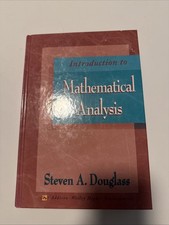 Introduction to Mathematical Analysis by Steven A. Douglass (1996, Hardcover) Mathematics price