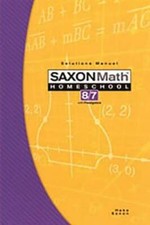 Saxon Math 8/7 with Prealgebra: Solutions Manual - Paperback - GOOD Mathematics price