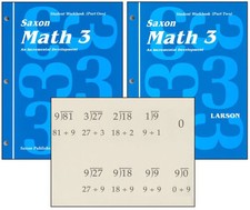 SAXON MATH 3 HOMESCHOOL STUDENT WORKBOOKS & FACT CARDS NEW! Mathematics price