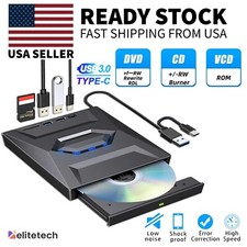 External CD DVD Drive USB 3.0 Writer Burner Player for PC Laptop Windows 11 10 CD & DVD Drives price