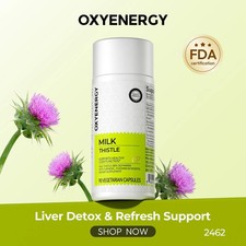 Oxyenergy MilkThistle Herbal Capsules 90 Count Daily Natural Wellness Supplement Herbal Supplements price