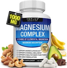 Magnesium Complex 1000mg 8-in-1 Supplement for Sleep, Calm & Cramp 90ct Herbal Supplements price