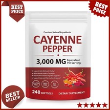 Cayenne Pepper Softgels 240 Ct D3 K2 E Turmeric Berberine Blood Circulation Herbal Supplements price