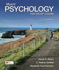 Myers' Psychology for the AP® - Hardcover, by Myers David; DeWall - Very Good Psychology Study Guides price