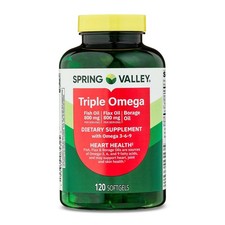 Spring Valley Triple Omega 800 Mg Fish Flax Borage Oil Omega 3-6-9, 120 Softgels Fish Oil / Omega 3 - 6 - 9 price