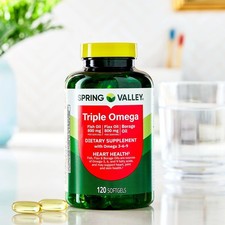 Spring Valley Triple Omega Fish Oil 800mg Flax Oil 800mg and Borage Oil 120 Ct Fish Oil / Omega 3 - 6 - 9 price