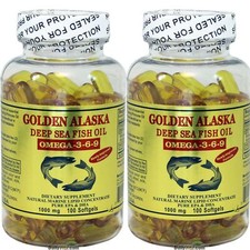 2 x Gold Vitamin Golden Alaska Deep Sea Fish Oil Omega 3 6 9 1000 mg 100 SG Fish Oil / Omega 3 - 6 - 9 price