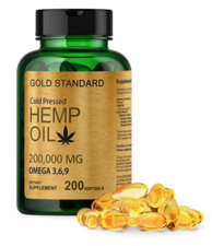 200,000mg HEMP SEED OIL SOFTGELS Omega 3 6 9 Fatty Acids COLD PRESSED CAPSULE Fish Oil / Omega 3 - 6 - 9 price