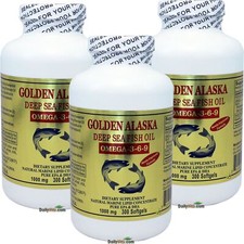 3 x Gold Vitamin Golden Alaska Deep Sea Fish Oil Omega 3-6-9 300 Softgels Fish Oil / Omega 3 - 6 - 9 price