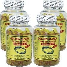 4 x Gold Vitamin Golden Alaska Deep Sea Fish Oil Omega 3-6-9 1000 mg 100 SG Fish Oil / Omega 3 - 6 - 9 price