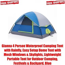 Gianna 4 Person Waterproof Camping Tent with Rainfly, Easy Setup Dome Tent Tent price