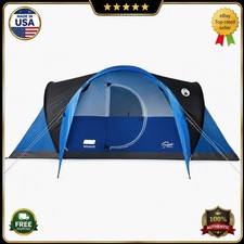 Coleman Montana 8-Person Cabin Camping Tent Hinged Door Rainfly Blue New@❗ Tent price