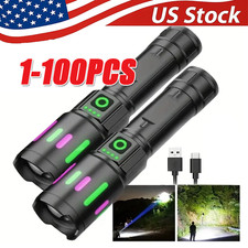35000000 Lumen Super Bright LED Tactical Flashlight Rechargeable Work Light Lot Flashlight price