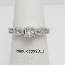 1/2CT Natural Princess Diamond Engagement Wedding Bridal Ring 14K White Gold Diamond Solitaire Ring price