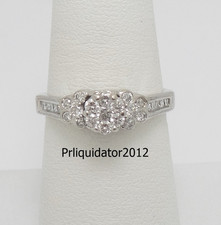 1/2CT Natural Diamond Halo Engagement Wedding Bridal Ring 14K White Gold Band Diamond Solitaire Ring price