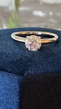 14k White Gold Moissanite Solitaire Engagement Ring Super Ideal Cut 6mm Diamond Solitaire Ring price