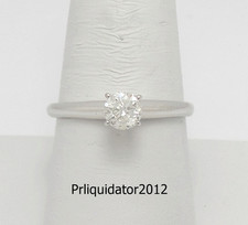 1/2CT Natural Round Diamond Solitaire Engagement Wedding Ring 14K White Gold Diamond Solitaire Ring price