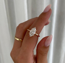 Marquise Cut Engagement Ring with 6 Prong Wedding 18k gold Ring | diamond Diamond Solitaire Ring price