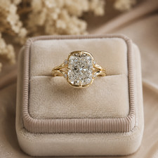4.00 Ct Cushion Cut Diamond Wedding Ring 14K Yellow Gold Size 7 Diamond Solitaire Ring price