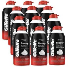 Gillette Foamy Regular Shaving Cream, Pack of 12, 11 oz each Shaving Gels / Foams / Creams price