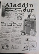 1924 Aladdin thermalware jar thermos hot or cold food liquid vintage ad Liquid & Food Thermos price