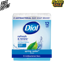 Dial Antibacterial Bar Soap Spring Water 12 Bars 4 oz Each Soaps price