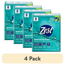 (4 pack) Zest Deodorant Bar Soap, Hydrating Moisture, Aqua, 4 oz, 8 Bars, Soaps price