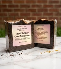 1 Bar Unscented Turmeric & Coffee Scrub Beef Tallow & Goat Milk Soap Soaps price
