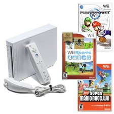 Authentic Wii Console White + Pick Games, Controllers & Cords + US Seller Console Accessories price
