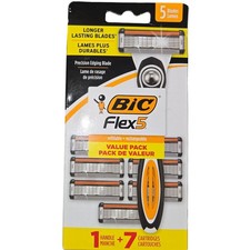 BIC Flex 5 Hybrid Mens Razor Value Pack 1 Handle and 7 Cartridges Refillable Razors and Refills price