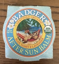 Badger After Sun Balm Blue Tansy + Lavender 2 oz Full Size New After-Sun Creams and Lotions price
