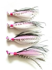 Reel Nautical Hand Made Bucktail Deceiver Jigs 4 colors 1/4, 3/8, 1/2, 1oz. size Fishing Reel (Jig) price