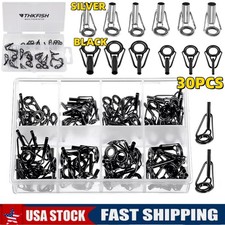 30Pcs Fishing Rod Guides Repair Kit Gunsmoke Jigging Sea Saltwater Building Set Fishing Rod (Jig) price