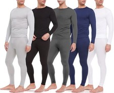 Men Microfiber Fleece Thermal Winter Lined Long Johns Warm Underwear Shirt Pants Thermal Underwear price