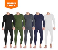 Mens Winter Ultra-Soft Fleece Lined Thermal Top & Bottom Long John Underwear Set Thermal Underwear price