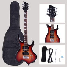 Glarry Flame Type Beginner Electric Guitar Kit Sunset +Guitar bag Electric Guitars price