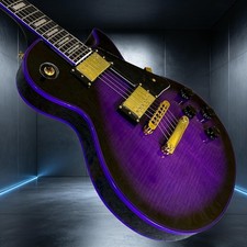 Electric Guitar Purple Color Flame Maple Top  ABR-1 Bridge Custom Guitar Electric Guitars price