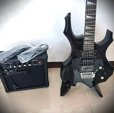Full-Size Black Electric Guitar Starter Package with 20-watt Amp and Accessories Electric Guitars price