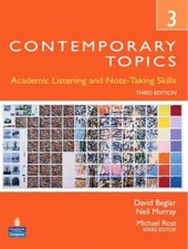 Contemporary Topics 3: Academic Listening and Note-Taking Skills, - VERY GOOD General Topics price