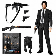 John Wick Chapter 2 Action Figure w/ Dog PVC Collectible Toy Gift for Fans-NEW Action Figures price