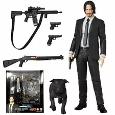 John Wick Chapter 2 Action Figure w/ Dog PVC Collectible Toy Gift for Fans Action Figures price