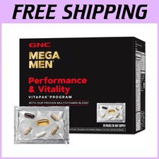 GNC Mega Men Performance and Vitality Vitapak Program 30 Count EXP 07/26 Sexual Products price