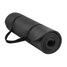 BalanceFrom Fitness GoYoga 71x24in Anti Tear Exercise Yoga Mat with Strap, Black Pilates Mat price