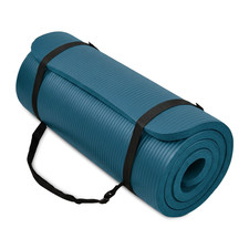 BalanceFrom Yoga Mat, 1" Extra Thick Exercise Pilates Workout Mat, Navy Blue Pilates Mat price