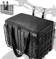 Bike Basket Front Folding Bicycle Basket with Removable Liner Bag, Quick Release Folding Bicycle price