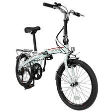 Xspec 20" 7 Speed Folding Compact City Commuter Bike, White (NOT Electric) Folding Bicycle price