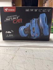 Tecboss 360 Stunt RC Toy Car 2.4 GHz Remote Control 4WD Blue With LED Lights RC Vehicles price