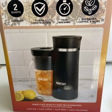 HomeCraft 2-Quart Iced Tea Maker ~ Black ~ Sealed New No Pitcher Just The Brewer Tea Makers price