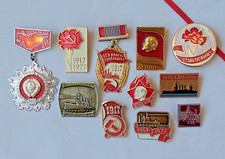 Soviet Communist party Badge vintage Lot 11x USSR Lenin pins Cruiser Aurora KPSS KPSS price